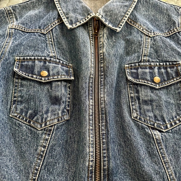 Original Arizona Jean Co Women's Denim Top Zippers 100% Cotton Size XL NWOT - Picture 7 of 13